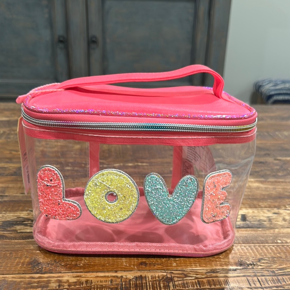 Love Kids Clear Bag - Pink, Yellow, Blue